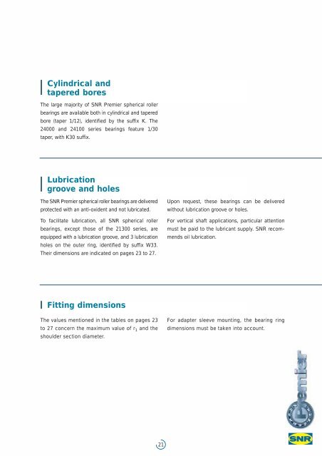 Premier spherical roller bearings our vast experience