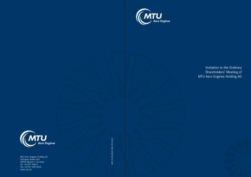 PDF (419 KB) - MTU Aero Engines - MTU Aero Engines