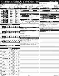 D&D 4E Character Sheet - Unseelie.org