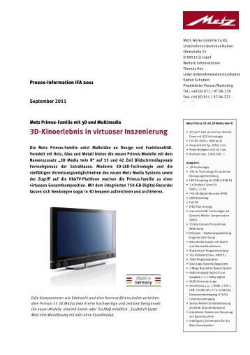 3D-Kinoerlebnis in virtuoser Inszenierung - Metz