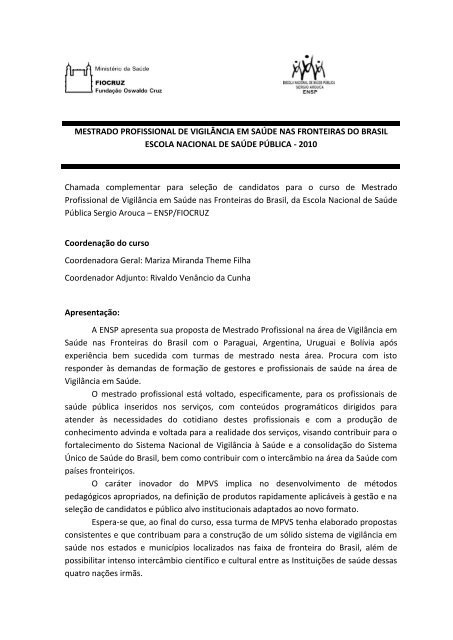 Textos de Epidemiologia para Vigilância Ambiental em Saúde