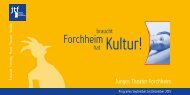 Junges Theater Forchheim Programmheft Herbst 2015