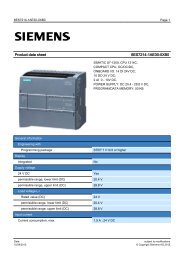 Product data sheet 6ES7214-1AE30-0XB0 - Cheyns