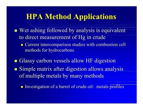 Determination of Mercury and Other Trace Metals in Hydrocarbons ...