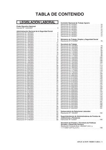 TABLA DE CONTENIDO