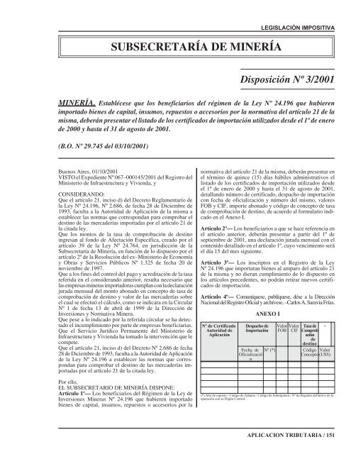 TABLA DE CONTENIDO