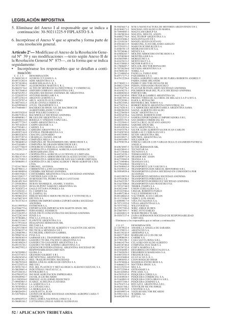 TABLA DE CONTENIDO