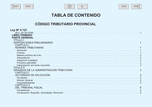 TABLA DE CONTENIDO