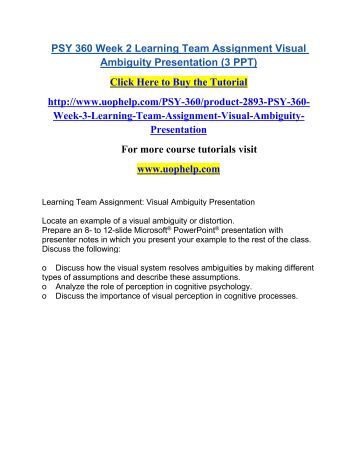 psy 320 week 5 learning team Psy 490 week 5 team assignment psychology game integrating psychology into your personal life. psy 320 week 5 learning team Psy 490 week 5 team assignment psychology game integrating psychology into your personal life.