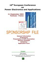 10 European Conference on Power Electronics and Applications