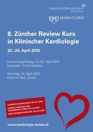 8 Zürcher Review Kurs in Klinischer Kardiologie