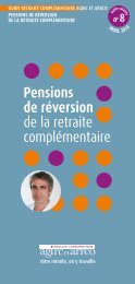 Pensions de réversion de la retraite complémentaire