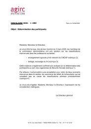 CIRCULAIRE 2006 - 1 -DRE Objet : DÃ©termination ... - Agirc et Arrco