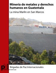 Minería de metales y derechos humanos en Guatemala