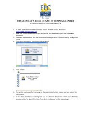 FRANK PHILLIPS COLLEGE SAFETY TRAINING CENTER
