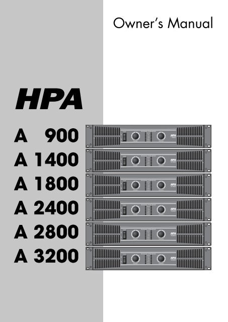 HPA A-Series O'Manual_13062006.indd