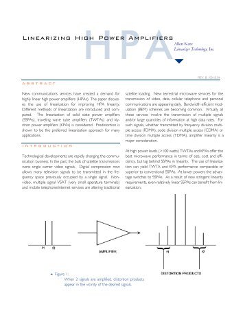 Linearizing High Power Amplifiers - Linearizer Technology