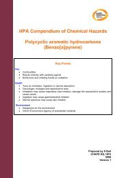 HPA Compendium of Chemical Hazards Polycyclic aromatic ...