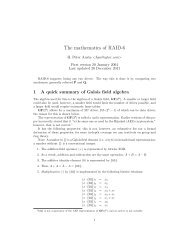 The mathematics of RAID-6 - The Linux Kernel Archives