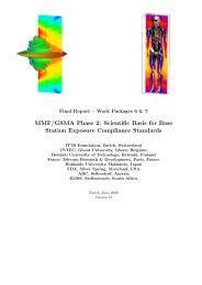 MMF/GSMA Phase 2 Scientific Basis for Base Station Exposure Compliance Standards