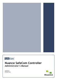 Nuance SafeCom Controller Administrator's Manual