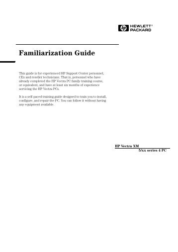 Familiarization Guide - HP