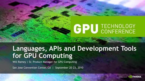 Languages APIs and Development Tools for GPU Computing