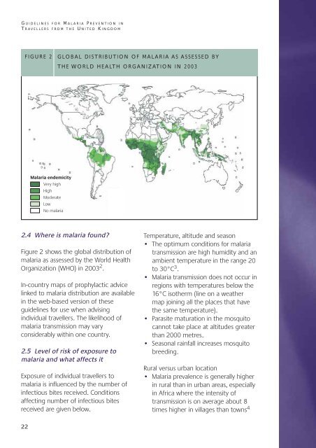 Guidelines for malaria prevention in travellers from the United ...