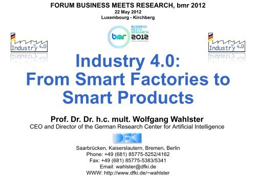 From Smart Factories to Smart Products