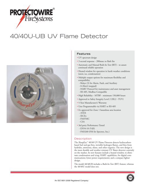 40/40U-UB UV Flame Detector