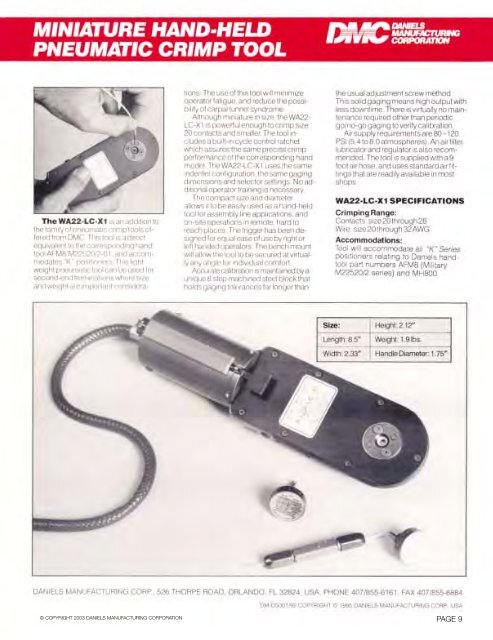 Connector Tooling Guide - DTL Connectors