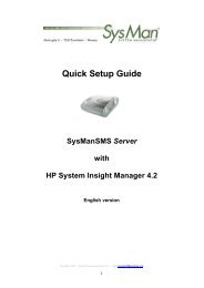 SysManSMS Server With HP System Insight Manager 4.2 - SysMan AS