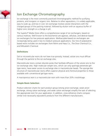 Ion Exchange Chromatography - Sigma-Aldrich