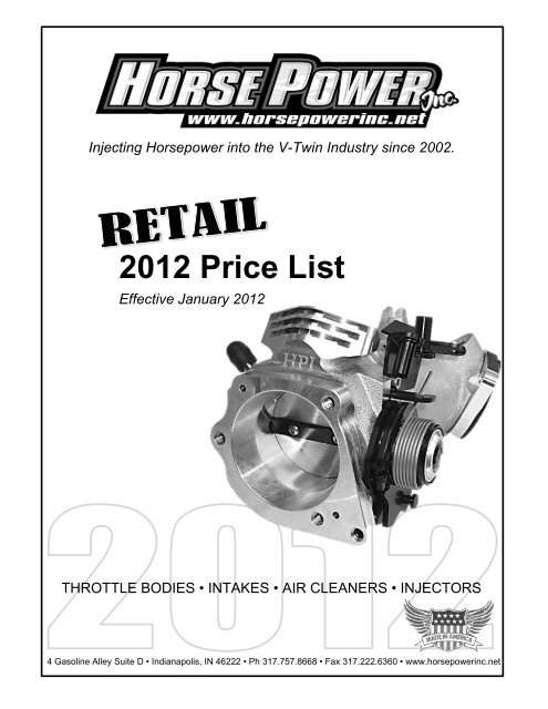 2012 Price List - Horsepower Inc