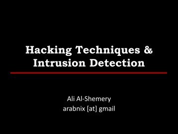 Intrusion Detection