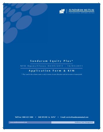 Sundaram Equity Plus Key Information Memorandum