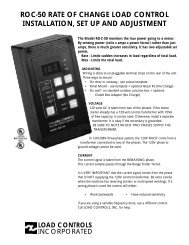 roc-50 rate of change load control installation ... - Load Controls Inc