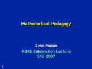 Mathematical Pedagogy