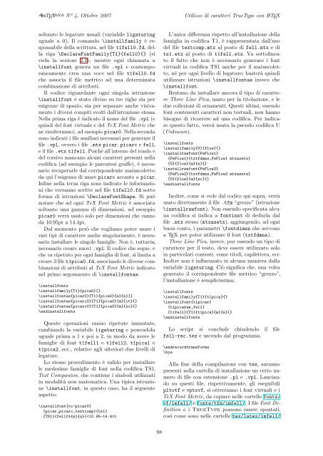 ArsTeXnica, Numero 4, Ottobre 2007 - GuIT - Scuola Superiore Sant ...