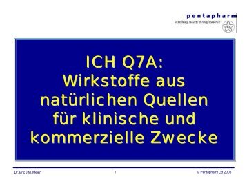 ICH Q7A: Wirkstoffe aus natÃ¼rlichen Quellen fÃ¼r klinische und ...