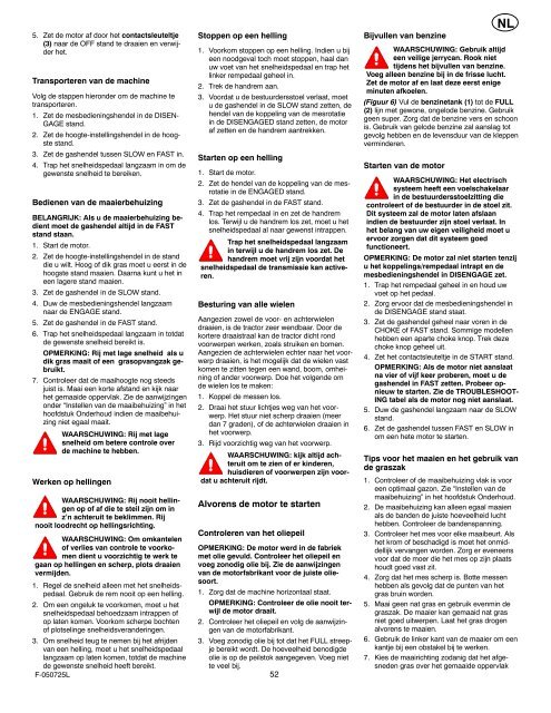 Instruction Book − Riding Mower Model ... - Safe Motor AS