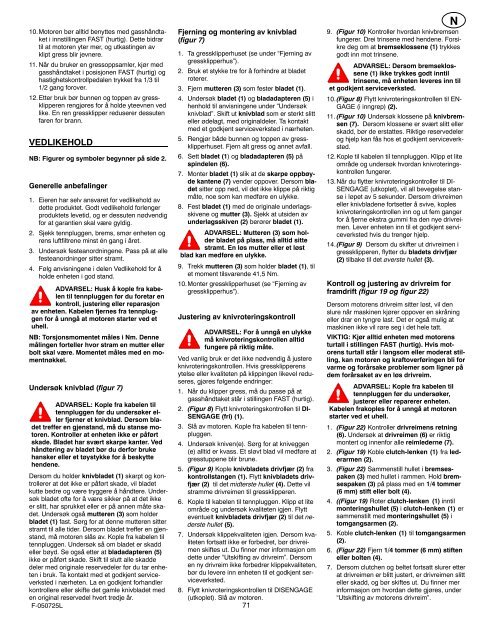 Instruction Book − Riding Mower Model ... - Safe Motor AS