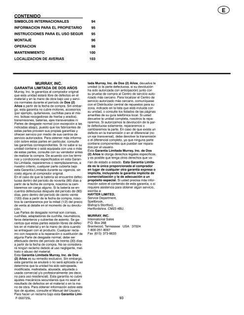 Instruction Book − Riding Mower Model ... - Safe Motor AS