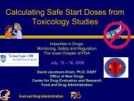 Calculating l Safe Start t Doses from Toxicology Studies
