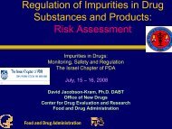 Regulation of Impurities in Drug Substances and Products Risk Assessment