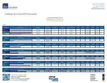 Catálogo de cursos SAP Educación