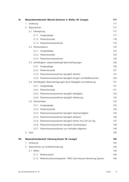 Personenwagen-Lenkende und -Mitfahrende - BfU