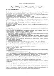 DÃ©cret nÂ°72-259 du 9 mars 1972 portant crÃ©ation et organisation d ...