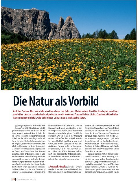 Die Natur als Vorbild - Thoma Holz GmbH