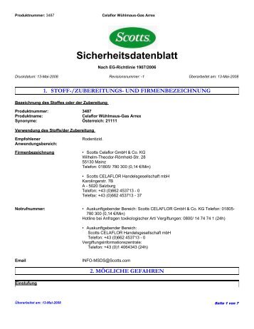 Sicherheitsdatenblatt